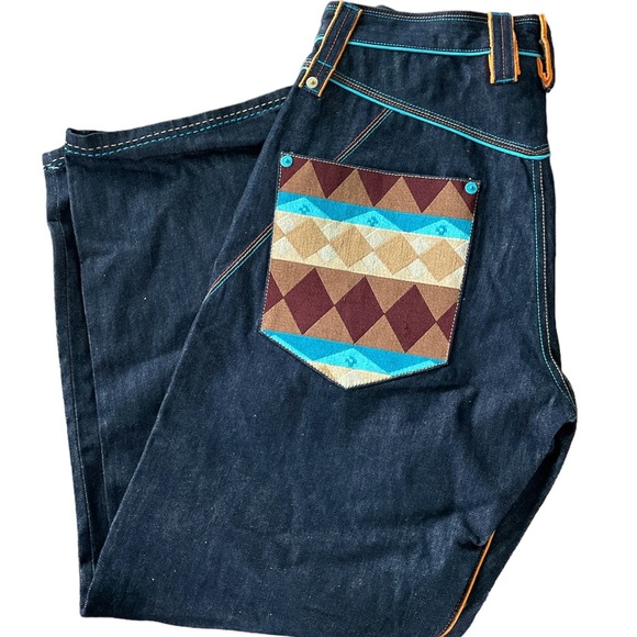 Coogi Australia Men’s 36x34 Embroidered Pockets Spellout  Denim Jeans NEVER WORN - Picture 8 of 13